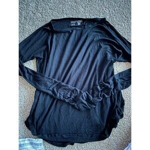 Sweet Romeo Black Long Sleeve Tee w/ Thumb Holes - Size Small